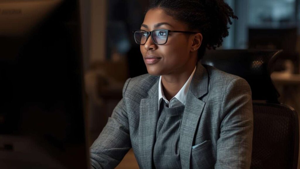 Persona che cerca lavoro al computer grazie al supporto SFL