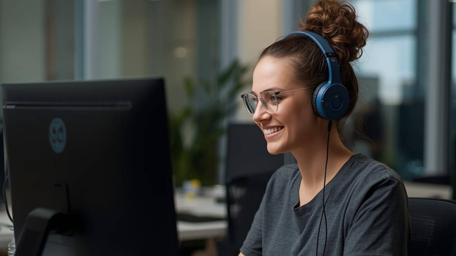 Persona che cerca lavoro al computer grazie al supporto SFL